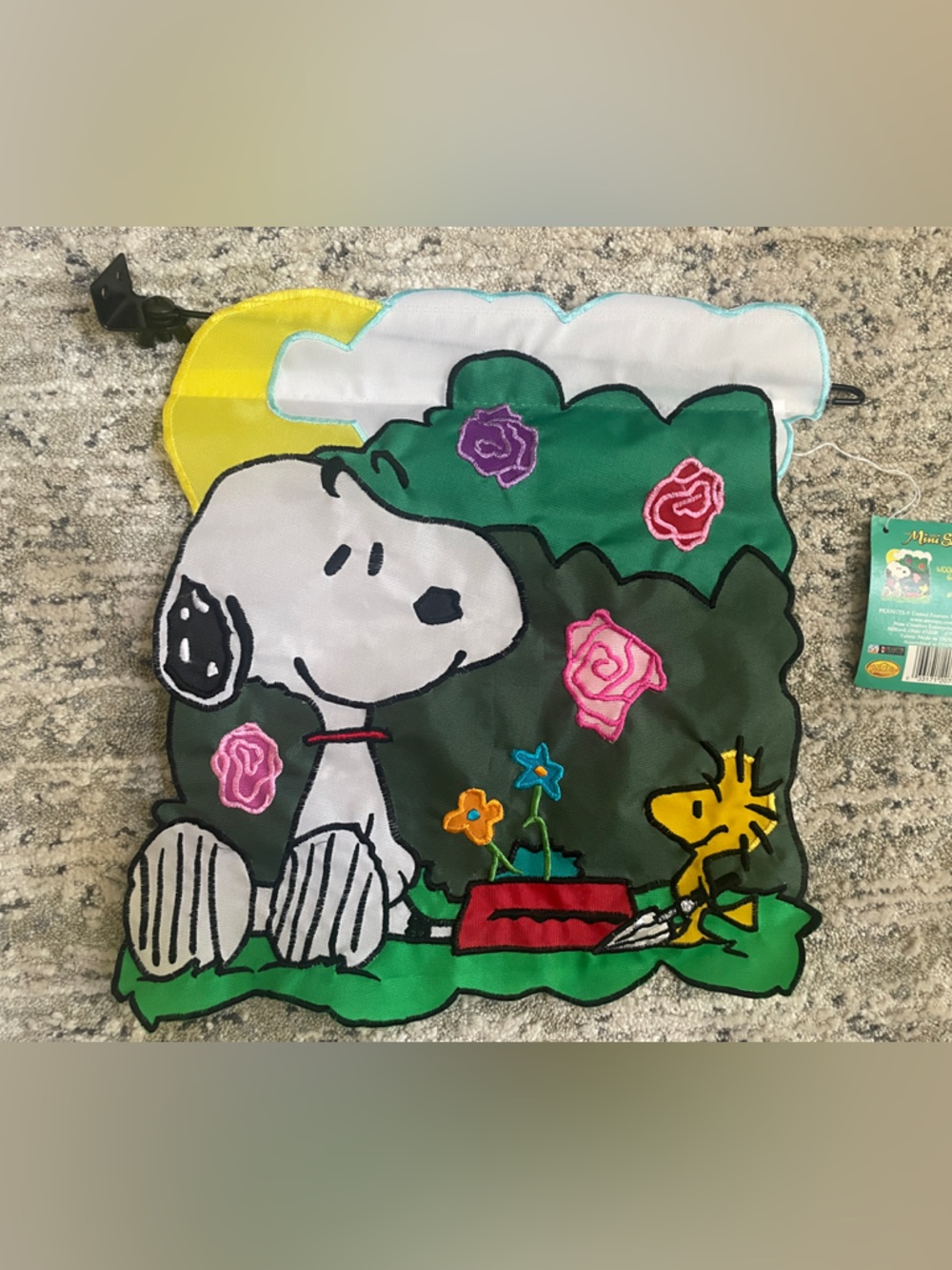 Vintage Snoopy & Woodstock Garden Flag